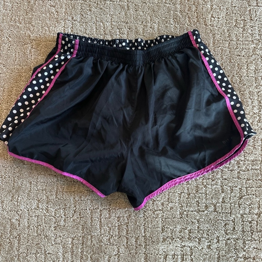 PINK Victoria's Secret Black and Pink Athletic Shorts